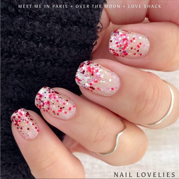 *Retired* Color Street: Love Shack | Valentine’s Day Red Glitter Clear Overlay - Picture 9 of 14